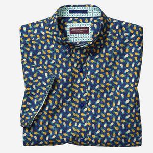 Johnston & Murphy Pineapple Print Short Sleeve Shirt